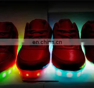 L1601 Latest Design Hot Sale Red PU Leather Mens Sneakers Light up LED Shoes thumbnail-6