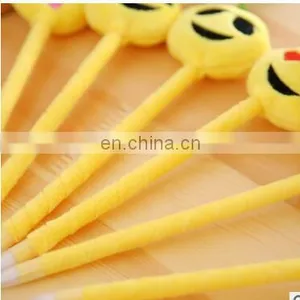 Cute Kawaii Plush Ballpoint Pen Creative Cartoon Facial Expression Ball Pen For Kids School Supplies thumbnail-5