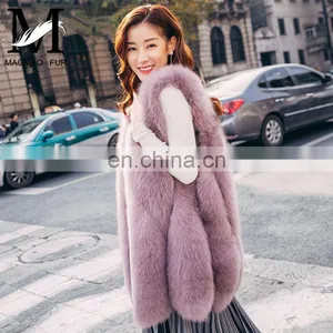 2016 Fashionable and Comfortable Women Vest Girl Apparel Natural Real Fur Vest thumbnail-1