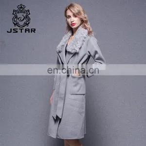 2017 Winter Style High-End Handmade Double-Sided Cashmere Long Coat thumbnail-4