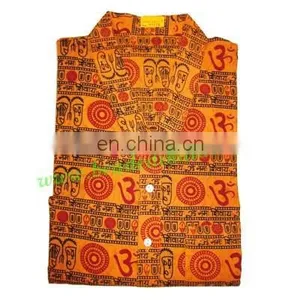 Half Sleeve Long Yoga Kurta in Cotton, Size : Chest 109 x Height 103 x Sleeve 25 Centimeters. thumbnail-1