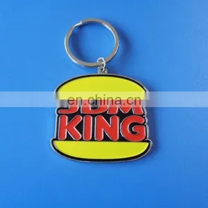 Custom Big Size Company Logo Design Promotional Gifts Soft Enamel Metal Keychain thumbnail-1