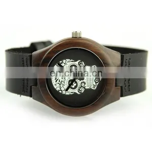 Latest Japanese Movement Wood Watch Mens Watch Skull Watch thumbnail-2