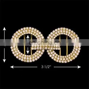 Fashion Shiny Alloy Rhinestone Round Buckle thumbnail-1