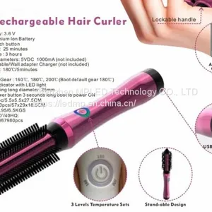 45W USB Rechargeable Hair Curler thumbnail-2