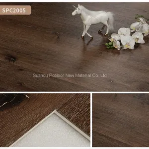 SPC Floor Plastic Flooring Sheet Tiles Slotted Click Lock 5.0mm Thickness 0.7mm Wear Layer thumbnail-1