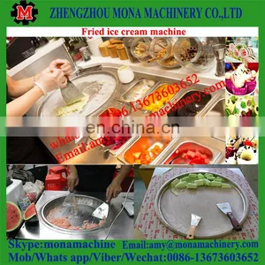 Widely Welcome Double 50cm Round Pans With 10 Cooling Barrels/tanks Thai Fried Ice Cream Machine for Sale thumbnail-6
