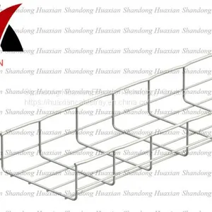 Galvanized Steel SS Wire Mesh Cable Tray Support With Cantilever Brackets With Cover With Connector thumbnail-1