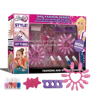 Girls Makeup Toy Set 29 Pcs DIY Nail Art Toys For Kids thumbnail-1