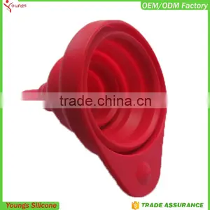 FDA Silicone Funnel Cheap Wholesale Collapsible Funnel Silicone Kitchen Funnel thumbnail-4