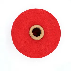 Red Color Ne12s/1 Sock Yarn Open-end Spinning Cotton Blended Yarn Cone Yarn Manufacturers Supply thumbnail-3
