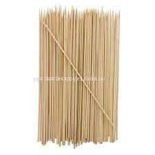 Food Grade Natural Bamboo Stick Bamboo Skewer for BBQ With Sharp/blunt Point thumbnail-1
