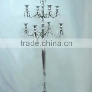 Crystal Hanging Silver Candelabra thumbnail-6