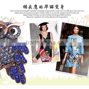 Vintage Rhinestone Owl Brooch,fashion Brooches for Mens Suits thumbnail-3
