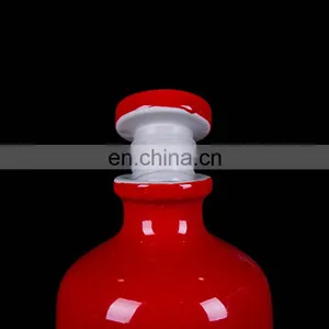 Jingdezhen Weian 500ml Six Colors Raw Stock Bottle Ceramic Wine Bottles thumbnail-2