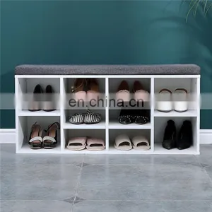 Shoe Rack Storage Bench Organiser Wooden Shelf Cupboard Box thumbnail-3