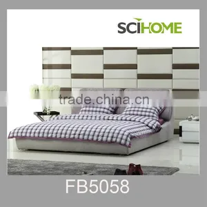 Bedroom Furniture Set Classic Design Wooden Bed Fabric Bed thumbnail-1
