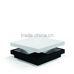 High Gloss Swivel Round Coffee Table thumbnail-3