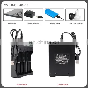 Battery Charger USB Lithium 18650 Rechargeable Li-ion Power Battery Chargers Universal USB Adapter Charging Box Power Bank thumbnail-5