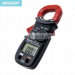 Allosun Handheld Clamp Meter Digital AC DC Volt AC Amp OHM LCD Audible Diode Tester Portable Handheld Clamp Multimeter thumbnail-3