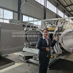 High Speed HDPE Plastics Double Wall Corrugated Pipe Extrusion Machine thumbnail-3
