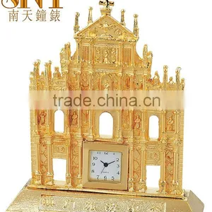 2016 Desk Clock Luxury Golden Fashion Home Decoration Antique Promotional Gift thumbnail-1
