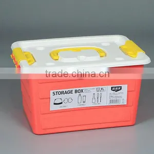 Multi Function Colored Plastic Storage Box With Handle thumbnail-1
