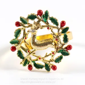 Cute Crutch Christmas Series Rhinestone Table Napkin Ring For New Year Festival thumbnail-5