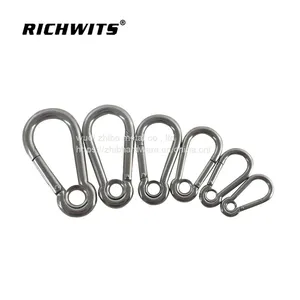304/316 Stainless Steel Carabiner Hook With Eyelet thumbnail-1