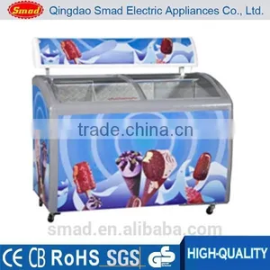 Transparent Display Sliding Glass Flat Door Chest Freezer China Manufacturer With High Quality thumbnail-4