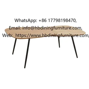 Log Style Rectangular MDF Dining Table thumbnail-1