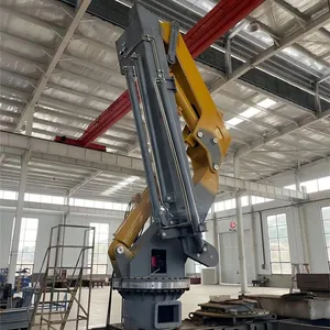 Compact Structure, Safe and Reliable, Multi-Functional, Sea Water Resistant 3 Tons 7 Meters Folding Arm Hydraulic Shipborne Crane thumbnail-3