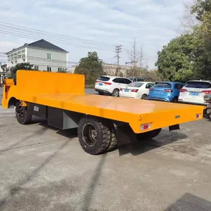 10-ton Battery-powered Flatbed Truck Without a Cab for Use in Large Machinery Factories thumbnail-4