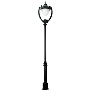 Solar Landscape Light | Pole Top Light WD-T108 | Three Lamp Heads | Aluminum and Stainless Steel thumbnail-1