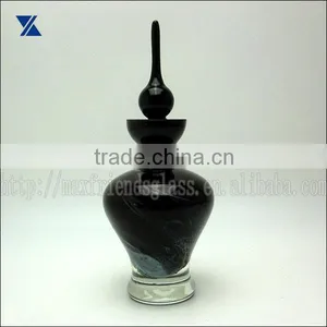 Cased Art Glass Bud Vase Perfume Bottle Scent Bottle Reed Diffuser Hand Made thumbnail-1