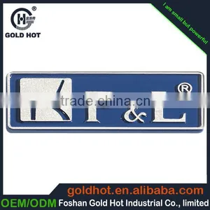 Zinc Alloy Metal Thin Word Projected Nameplate Trademark Label Sticker for Logo Display thumbnail-2