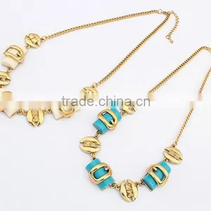 Fashion New Design Personality Metal Geometry Pendant Necklace Jewelry Set thumbnail-3