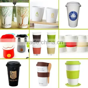 11oz Ceramic Double Wall Coffee Cups Without Handle&thick Wall Coffee Cups thumbnail-3