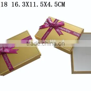 P618 Cheap Cardboard Paper Gift Box Ribbon With Bowknot thumbnail-1