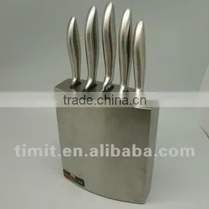 6pcs Stainless Steel Hollow Handle Good Quality Kitchen Knife thumbnail-1