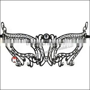 Thorough Filigree Mask Brilliant Rhinestones Wedding Decoration thumbnail-1