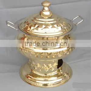Brass Cheffing Dish, Wedding & Party Utensils, Food Serving Dish, Hot Keeping Dish, Catering Item, Hotel & Restaurant Utensils thumbnail-1