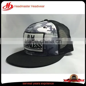 Custom Embroidery Patch Flat Trucker Cap Mesh Cap thumbnail-1