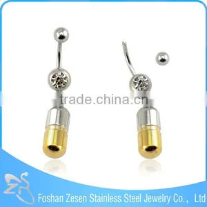 Stainless Steel Female Belly Ring Piercing Dangling Crown Bijoux Body Jewelry thumbnail-4