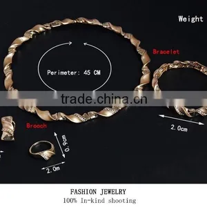 Fashion 18k Gold Jewellery Dubai Turkey Wholesale Choker Jewelry Set thumbnail-4