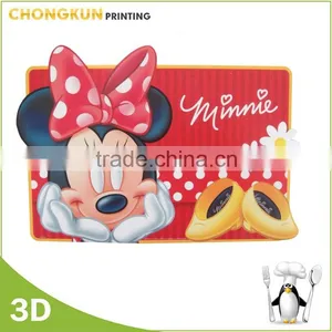 Disney Authorization Factory Make 3d Lenticular Printed Recycled Plastic Placemats thumbnail-1