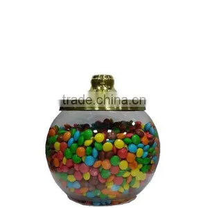 Glass Dragee Jar With Brass Cover, Candy Pot, Spice Jars SK1619 thumbnail-3