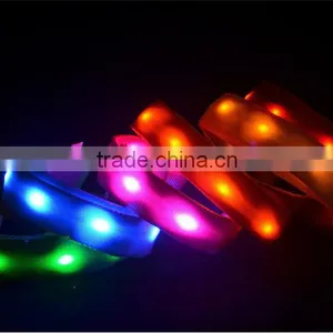 Pets Dog LED Light Blink Flash Night Safety Nylon Collar Waterproof thumbnail-1
