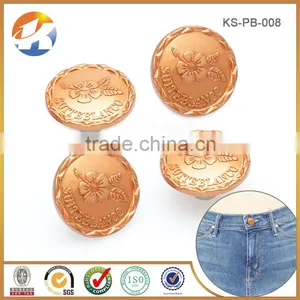 High Grade Copper Custom Made Clothing Button thumbnail-3