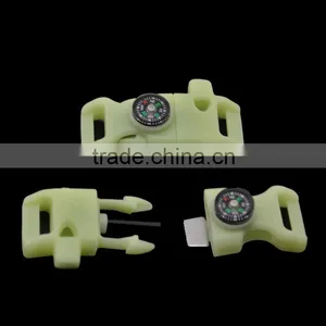 2015 New Firestarter Whistel Buckles With Compass for Paracord Bracelet thumbnail-3